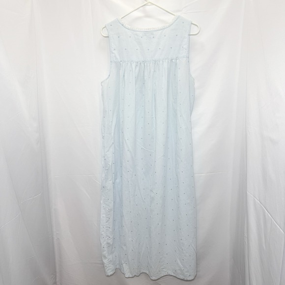 Charter Club Sky Blue 100% Cotton Sleeveless Nightgown - Picture 6 of 7